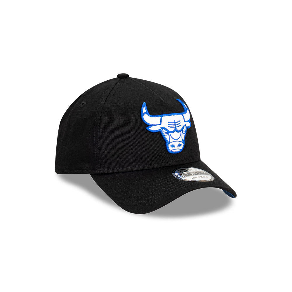 Chicago Bulls Hat - Black Royal Blue White 9Forty A-Frame NBA Snapback Cap - New Era